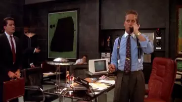 Los pantalones con clip que usó Gordon Gekko (Michael Douglas) en Wall Street