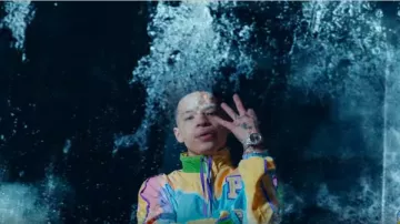 Pink dolphin Mul­ti­col­or Pas­tel Track Jack­et worn by Lil Mosey in his  Blueberry Faygo Music video