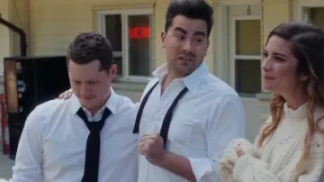 White Button Down Shirt worn by David Rose (Daniel Levy) in Schitt's Creek Season 6 Episode 14