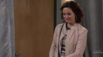 Grey Striped Sweater worn by Marcy (Kali Rocha) in Man with a Plan Season 4 Episode 2
