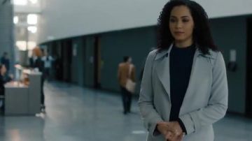 Blue Coat worn by Macy Vaughn (Madeleine Mantock) in Charmed Season 2 Episode 17