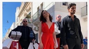 Red maxi dress worn by Laura Biel (Anna Maria Sieklucka) in 365 Days