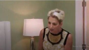 Baroque Print Sleeveless Blouse worn by Dorinda Medley in The Real Housewives of New York City Season 12 Episode 2