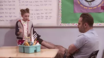 Adidas sneakers in black and white worn by Coach Fener (Ben Giroux) in The Big Show Show (S01E08)