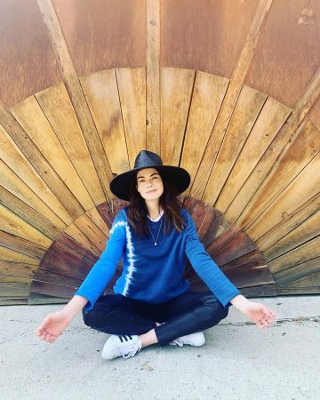 SPRWMN Leggings in black worn by Michelle Monaghan on her Instagram account @michellemonaghan