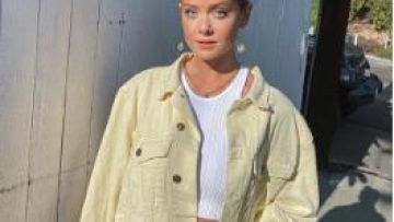 Yel­low Den­im Jack­et worn by Hannah Godwin in The Bachelor