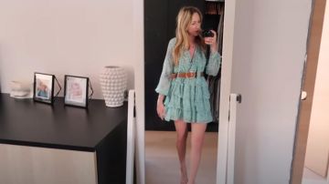 La robe à volant verte imprimés portée par Lola dans DAILY VLOG #20 - LA FIN DES DAILY VLOG ?