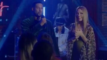 Vestido de oliva usado por Dominique Deveraux (Michael Michele) en Dynasty Temporada 3 Episodio 17