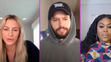 Ganni Bouton Crystal-embellished Cardigan porté par Morgan Stewart sur E! News Le 15 Avril 2020