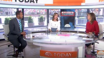 Tibi Froncé Piqué Haut porté par Savannah Guthrie aujourd'Hui, le 15 avril 2020