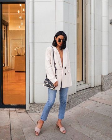 Nasty Gal Double Breast Blazer usado por Michelle Infusino en su cuenta de Instagram @michelleinfusino