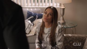 Patterned Dress worn by Fallon Carrington (Elizabeth Gillies) in Dynasty (S03E17)