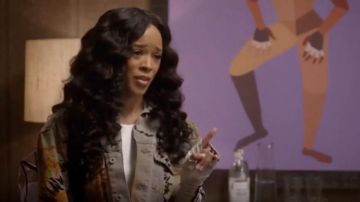 Recadrée Veste en jean porté par Tiana Brun (Serayah McNeill) dans l'Empire Saison 6 Épisode 17
