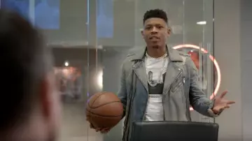 Denim Biker Jacket worn by Hakeem Lyon (Bryshere Y. Gray) in Empire Season 6 Episode 17