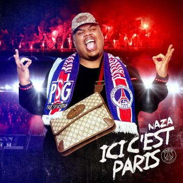 The shoulder bag Gucci canvas Supreme GG carried by Naza on his account Instagram @nazaofficiel 