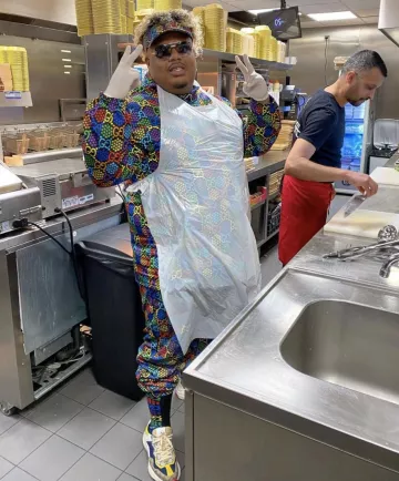 Sneakers Gucci GG Rhyton carried by Naza on his account Instagram @nazaofficiel 