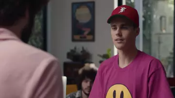 Fear of God All Star New Era Fitted Cap Hat in Red worn by Justin Bieber in DAVE (S01E08)