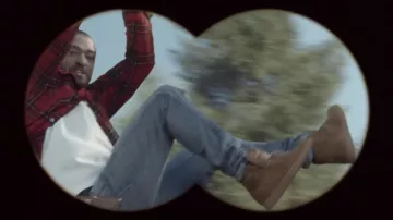 Sneakers high tops maroon Nike of Justin Timberlake in her music video Man of The Woods