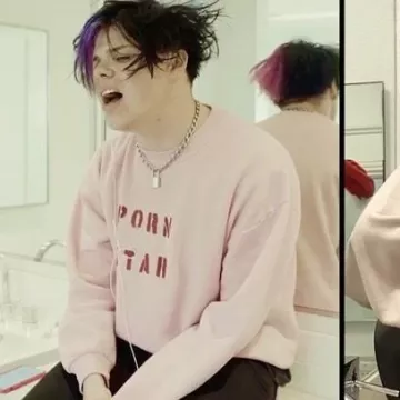 Porn Star crewneck sweater worn by Yungblud on his Instagram