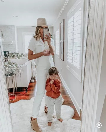 Manches courtes Combinaison Salopette de Becky Hillyard sur l'Instagram account @cellajaneblog