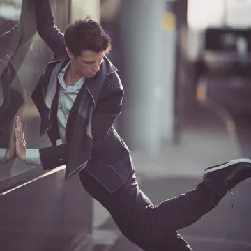 Innangelo silk scarf worn by the Star Dancer, Germain Louvet, as seen on Instagram