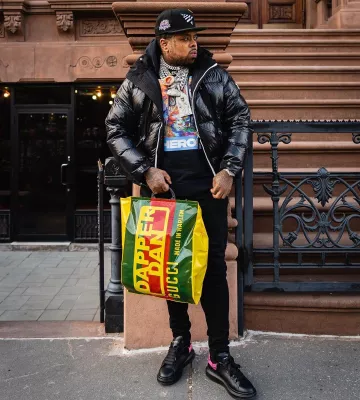 Le sweatshirt à capuche noir Heron Preston porté par Westside Gunn sur son compte Instagram @westsidegunn