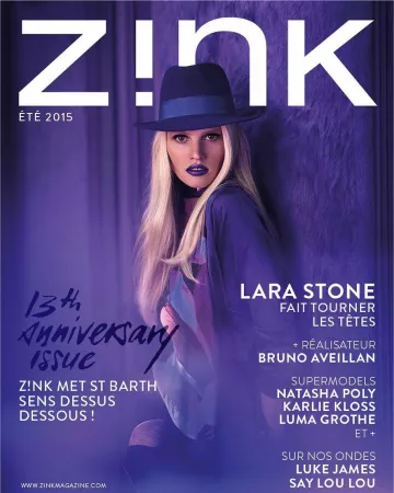 The silk scarf Innangelo worn by Lara Stone on the cover of the magazine ZINK