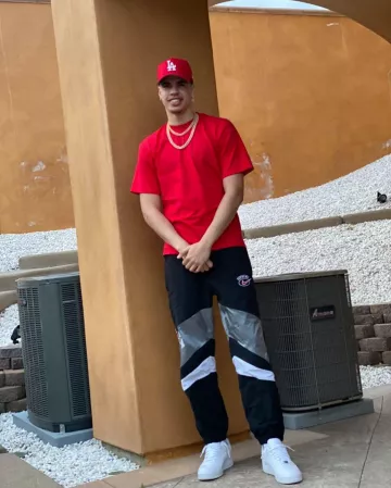 The pair of Nike Air Force 1 white LaMelo Ball on his account Instagram @melo