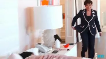 Navy Con­trast Blaz­er worn by Kris Jenner in Keeping Up with the Kardashians Season 18 Episode 4