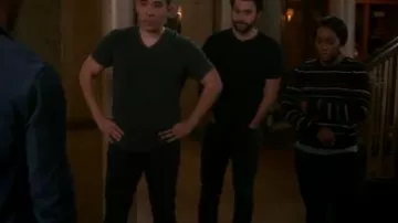 Black Sriped Sweater worn by Michaela Pratt (Aja Naomi King) in How to Get Away with Murder Season 6 Episode 12