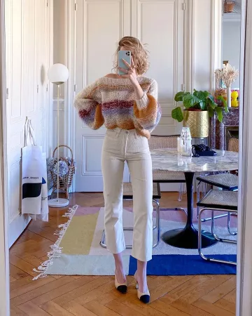 Le jean velours Levi's porté par Zoé Bassetto sur son compte Instagram @zoebassetto