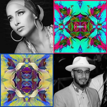 The sublime silk scarf Innangelo "No DBELE" worn by Alicia Keys, offered up by her husband, producer Swizz Beatz.