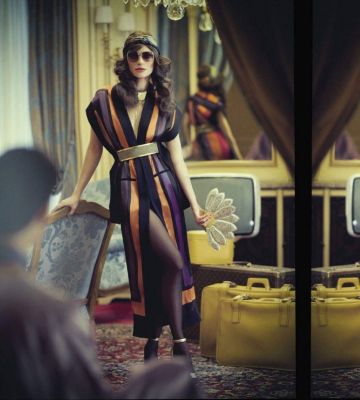 Silk Craft Orange Rain by Innangelo worn by supermodel Inna Zobova on @watchyourtimeofficial Instagram account