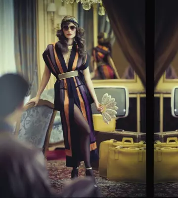 Silk Craft Orange Rain by Innangelo worn by supermodel Inna Zobova on @watchyourtimeofficial Instagram account