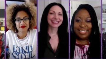 Camiseta gráfica de manga corta Target Kind Soul usada por Amanda Seales en The Real 19 de abril de 2020