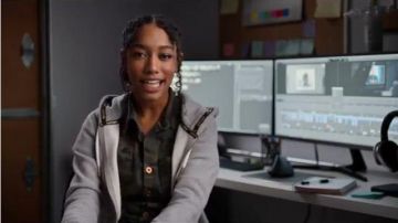 Superdry Orange Label Elite Zip Hoodie worn by Chloe Barris (Iman Benson) in #blackAF Season 1 Episode 4