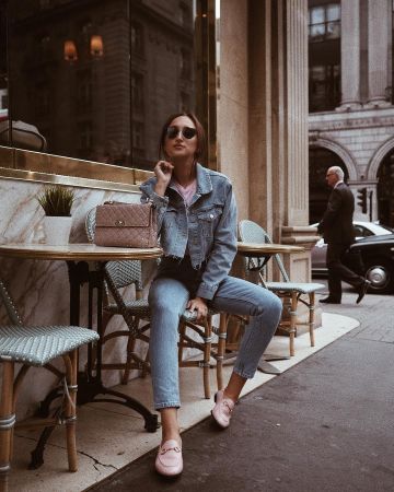 Mocasines de cuero Gucci de Gabriele Gzimailaite en la cuenta de Instagram @gabrielegz