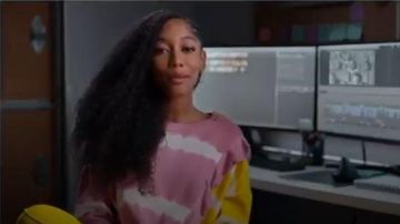 Color Block Tie Dye Sweater worn by Drea Barris (Iman Benson) in #blackAF Season 1 Episode 4