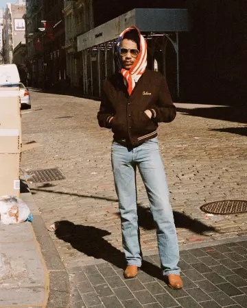 La veste teddy Celine portée par Luka Sabbat sur son compte Instagram @lukasabbat