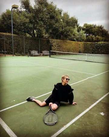 Nylora Malvern Shorts worn by Emma Roberts Instagram April 21, 2020