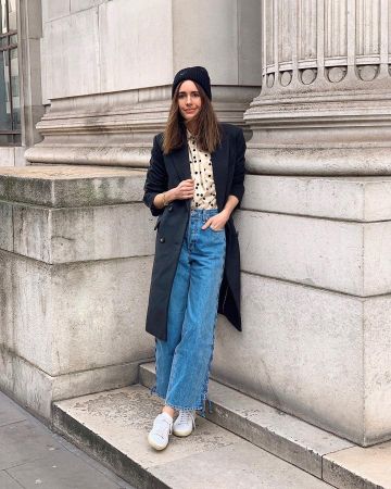 Camisa de lunares de Louise Roe en la cuenta de Instagram @louiseroe