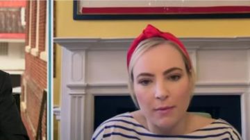 Eugenia Kim Karyn Knotted Satin Headband worn by Meghan McCain on The View April 21, 2020