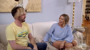 Ca­ble Tex­ture Bal­loon Sleeve Sweater worn by Self (Stassi Schroeder) in Vanderpump Rules Season 8 Episode 16