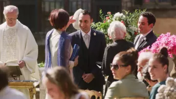 Black suit pants worn by Roberto (Tiziano Caputo) in Love Wedding Repeat