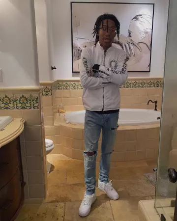 La veste Chromehearts portée par Lil Tecca sur son compte Instagram @liltecca