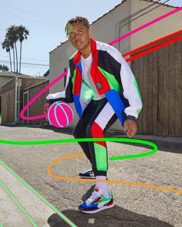 Jacket Puma tracksuit worn by YBN Cordae on his account Instagram @ybncordae