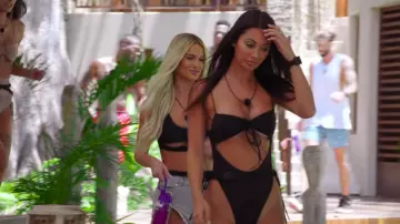 The swimsuit black 1 piece to cut-worn by Francesca in Seduction High Voltage