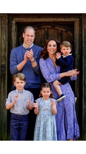 Ghost Anouk Flo­ral Satin Mi­di Dress worn by Catherine, Duchess of Cambridge #clapforcarers April 23, 2020