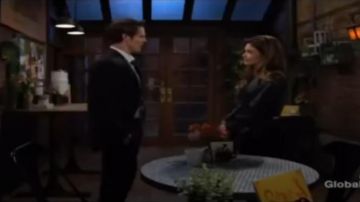 Black halo Black Peplum Jumpsuit worn by Victoria Newman (Amelia Heinle) as seen on The Young and the Restless  April 23, 2020