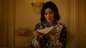 Willa Heart Print Blouse worn by Katy Keene (Lucy Hale) in Katy Keene Season 1 Episode 10